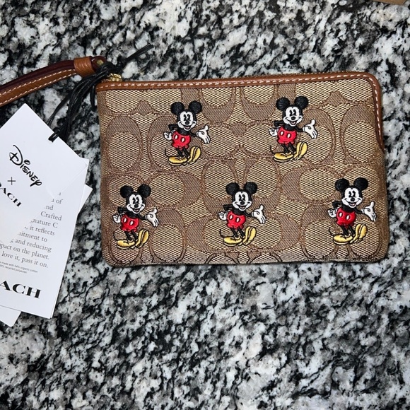 Coach x Disney Mickey Mouse Wristlet - Picture 1 of 2